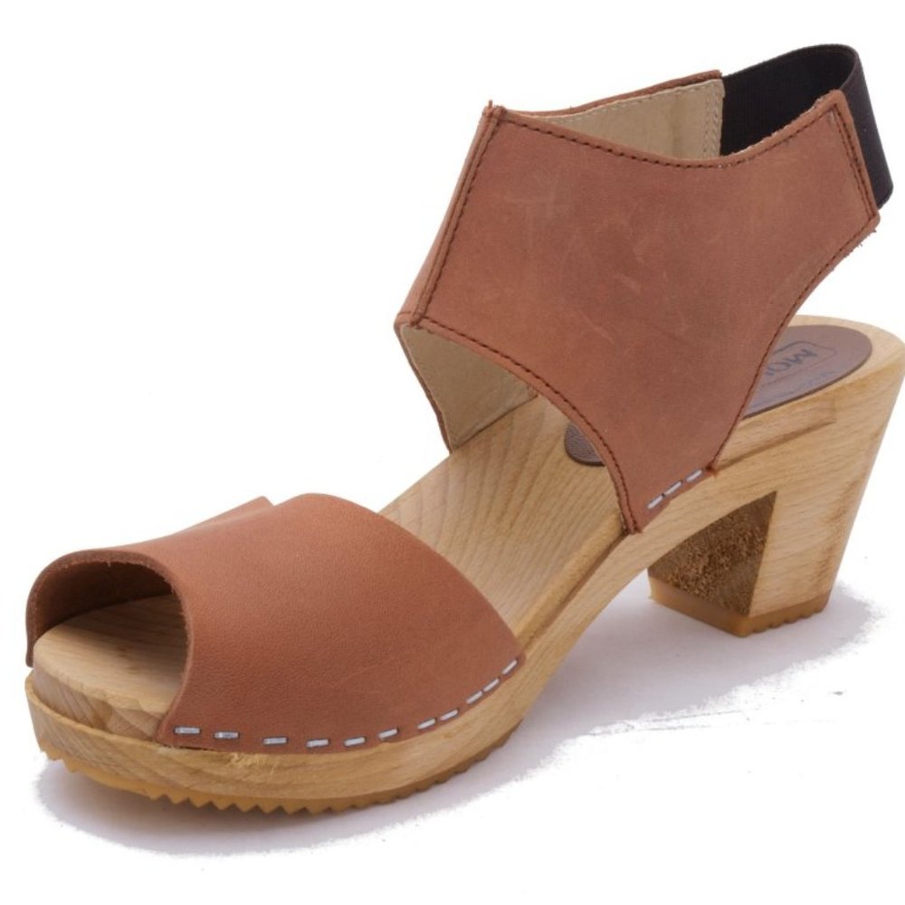 Moheda Swedish Clogs: VICTORIA- high heel Wooden Clog-sandals